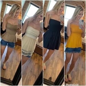 SOLD!!! 4 sleeveless summer tops!!